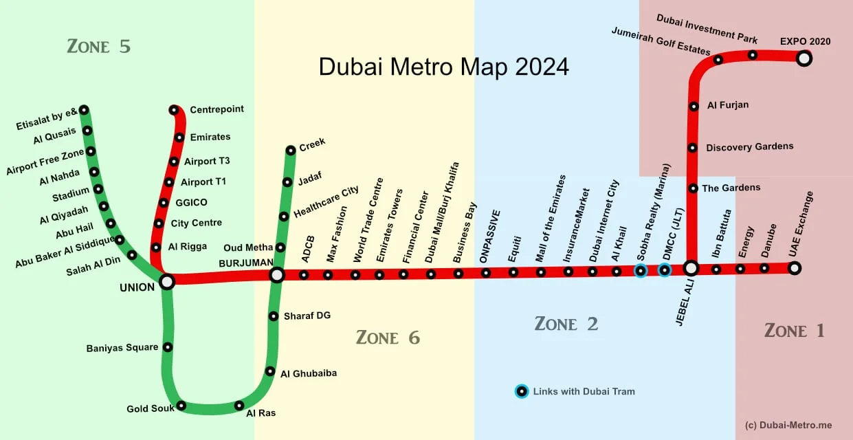 new Dubai metro map