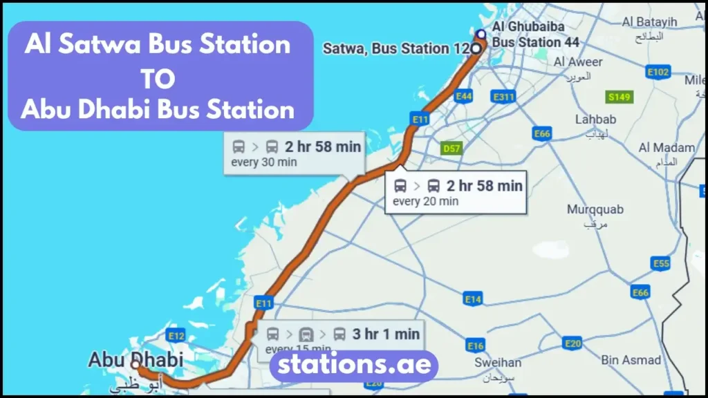 Satwa to Abu Dhabi Bus