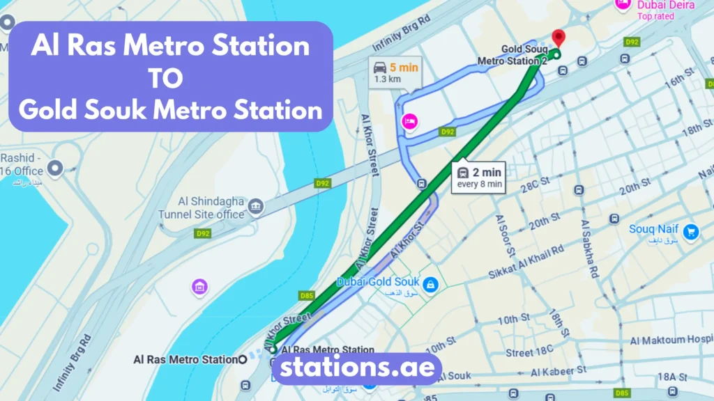 Al Ras Metro Station To The Gold Souk