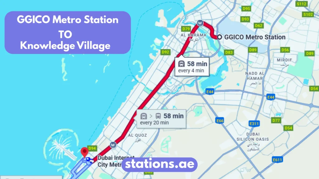GGICO Metro Station to Knowledge Village