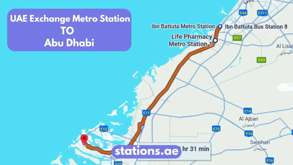 UAE Exchange Metro Station to Abu Dhabi