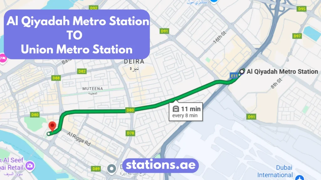 Al Qiyadah Metro Station to Union