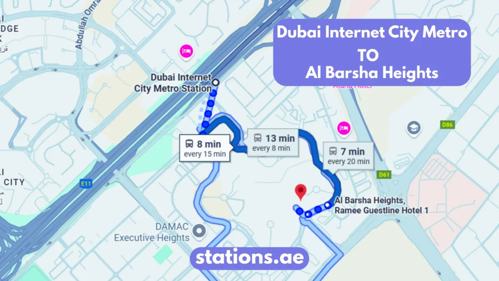 Rashidiya Metro Station to Al Barsha Heights