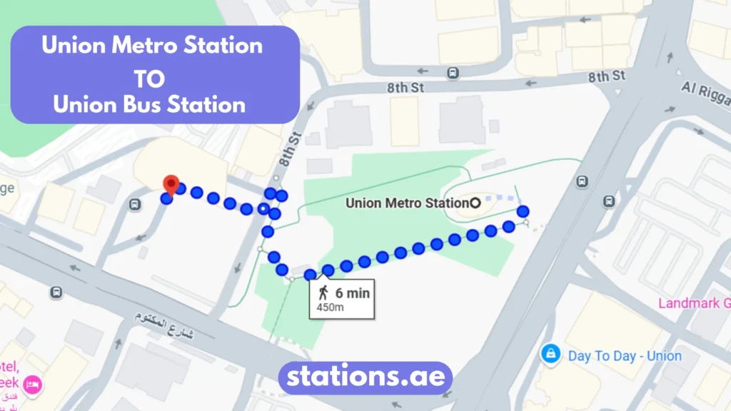 Union Metro Station to Union Bus Station