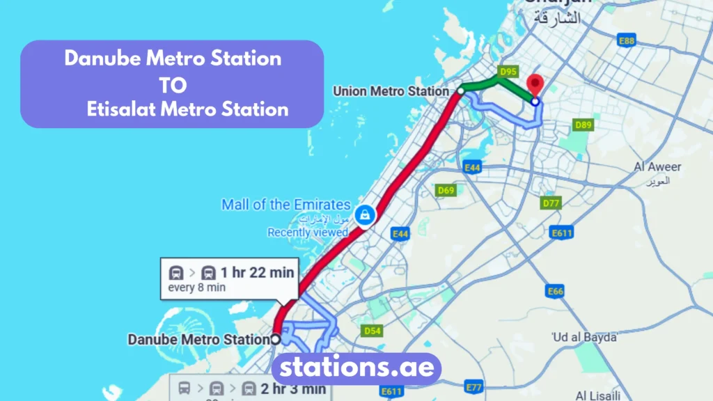 Danube Metro Station to Etisalat Metro Station
