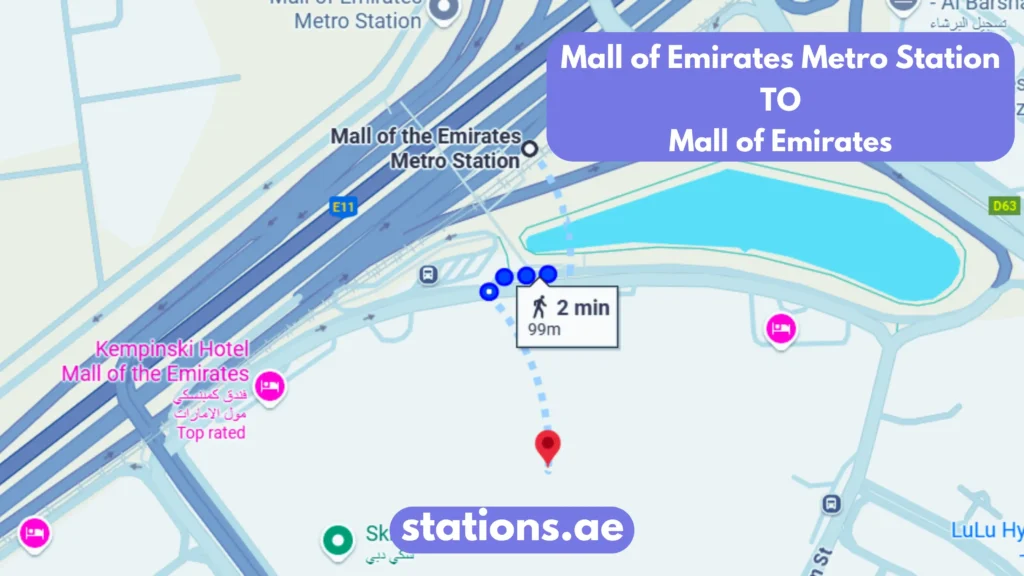 Mall of Emirates Metro Station to Mall of Emirates