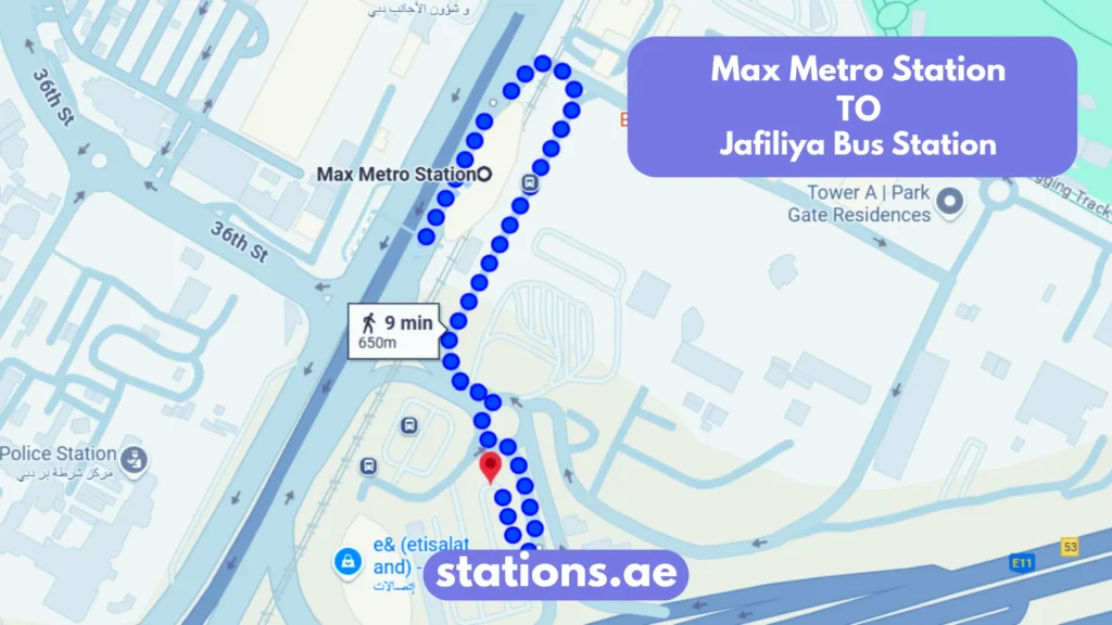 Max Metro Station to Jafiliya Bus Station