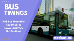 X88 Bus Timetable