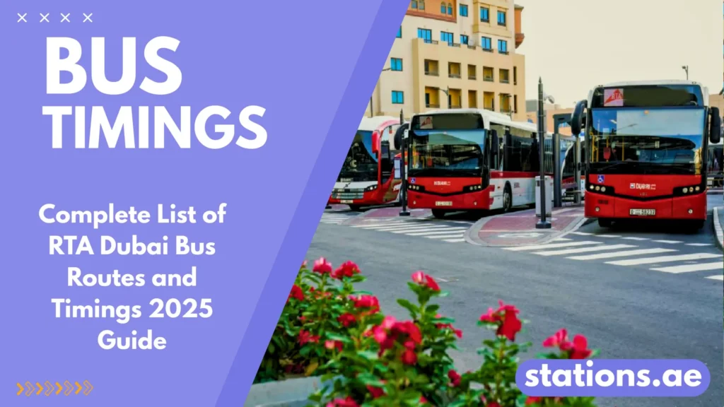 RTA Dubai Bus Routes and Timings