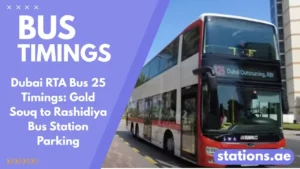 RTA BUS 25 timings