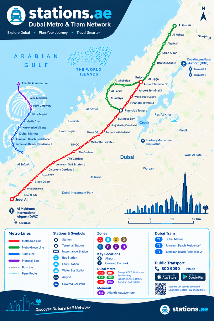 Dubai Metro Map 2026